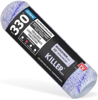 48-707 BlueDolphin Killer Валик малярный, волокно микрофибра, ворс 9мм, ширина 180мм, ядро 48мм