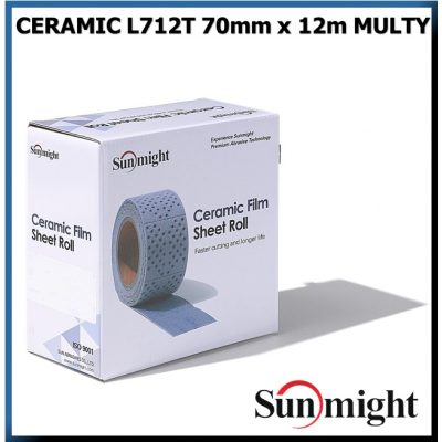 76609 SUNMIGHT Шлифовальный материал CERAMIC L712T в рулонах 70 мм * 12 м, P150.