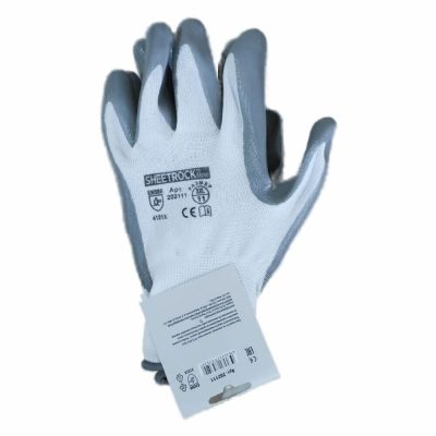SHEETROCK Перчатки белые, полиэстр, с обливкой из серого нитрила, размер XXL/11 (12шт) (202111)