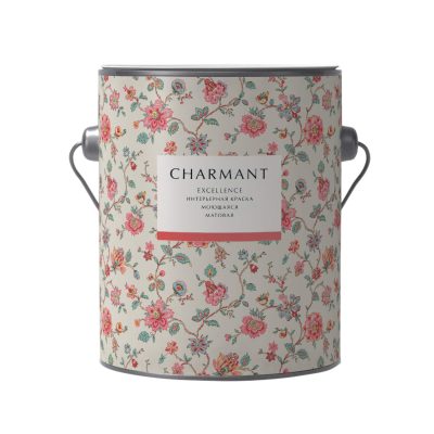 Краска Charmant Excellence матовая, моющаяся акрил-уретановая база А 0,9 л
