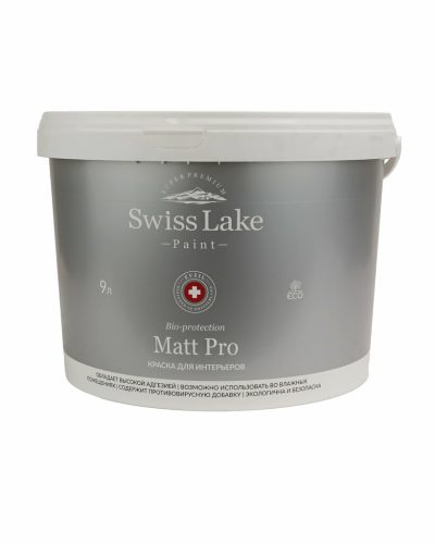 Краска для влажных помещений Matt Pro база C (9 л) (Swiss Lake)