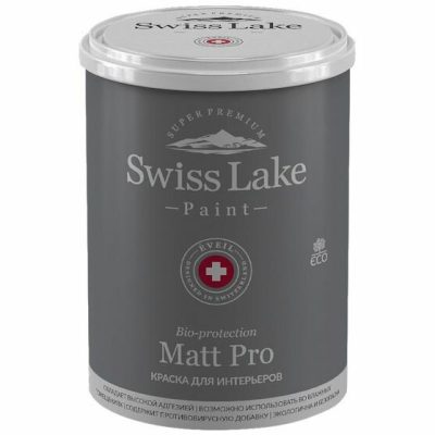 Краска для влажных помещений Matt Pro база А (0,9 л) (Swiss Lake)