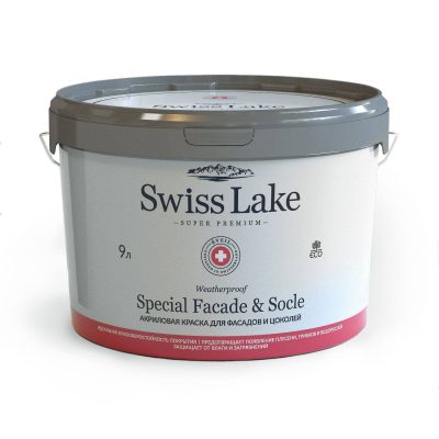 Краска для мин.фасадов Swiss Lake Special Facade & Socle , база  А , гл. мат , 9 л