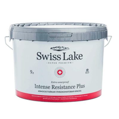 Краска интерьерная стойкая Intense Resistance Plus глубокоматовая база C (9 л) (Swiss Lake)