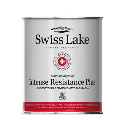 Краска интерьерная стойкая Intense Resistance Plus глубокоматовая база А (2,7л) (Swiss Lake)