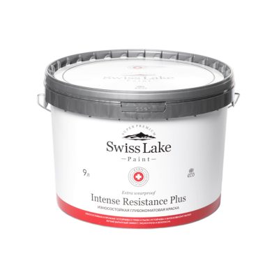 Краска интерьерная стойкая Intense Resistance Plus глубокоматовая база А (9л) (Swiss Lake)