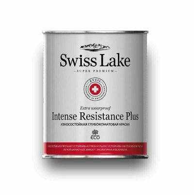 Краска интерьерная стойкая Intense Resistance Plus глубокоматовая база С (0,9л) (Swiss Lake)