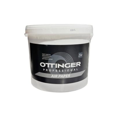 Краска-грунт дисперсионная акриловая Ottinger AIR PAPER с волокн заполнит бел 25 кг
