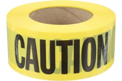 Сигнальная лента жёлто-чёрная с надписью "CAUTION" (304 м) Goldblatt G02322