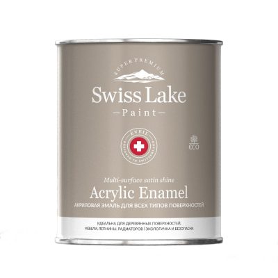 Эмаль акриловая Swiss Lake Acrylic Enamel , база А , мат. 0.9 л